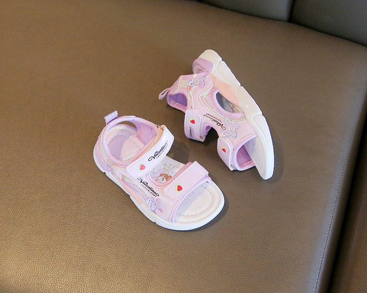 Girl's Sandals Summer New Arrival Children's Beach Shoes Cartoon Princess Baby Soft Sole Shoes Kids Shoes Girls' Shoes