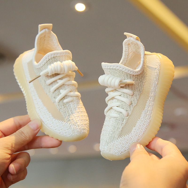 Children's Sports Shoes Spring Autumn Boys' Coconut Shoes Flyknit Breathable Mesh Shoes Girls' Casual Shoes Soft Soled Baby Shoes Kids Shoes Boys' Shoes Sneakers