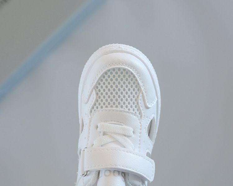 Children's White Sneakers for Summer Boys' Sports Shoes Breathable Mesh Shoes Hollowed-Out Design for Girls' Casual Board Shoes Soft Soles Kids Shoes Boys' Shoes Sandals for Babies