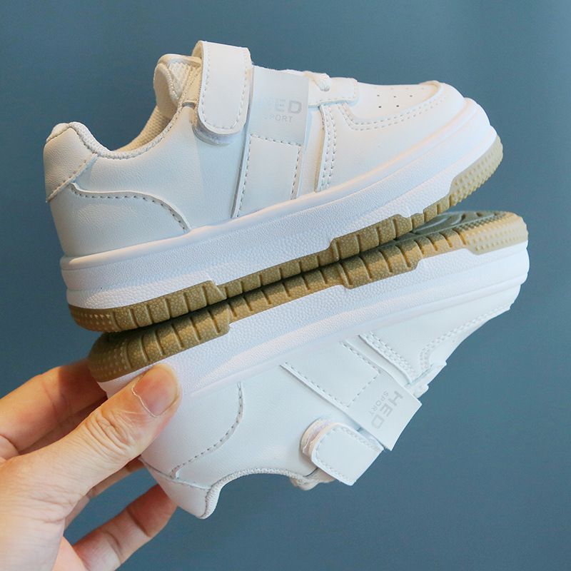 Children's White Sneakers Spring Autumn Girl's Sports Shoes Anti-Slip Lightweight Boy's Skateboarding Shoes Soft Soles Baby Casual Shoes Kids Shoes Boys' Shoes
