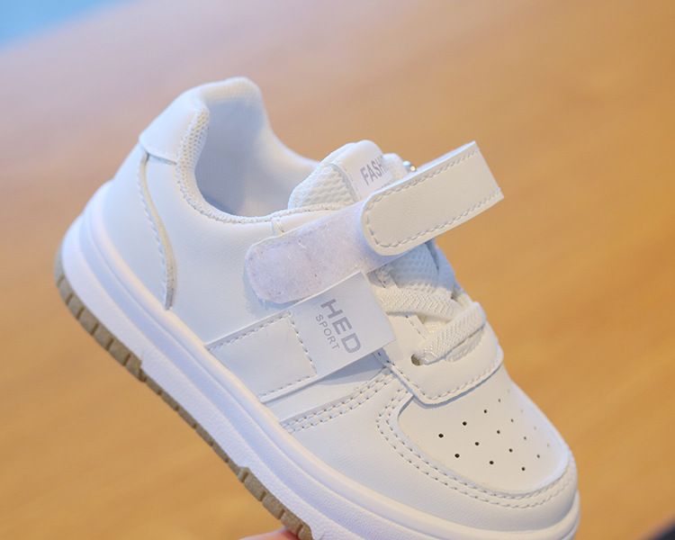 Children's White Sneakers Spring Autumn Girl's Sports Shoes Anti-Slip Lightweight Boy's Skateboarding Shoes Soft Soles Baby Casual Shoes Kids Shoes Boys' Shoes