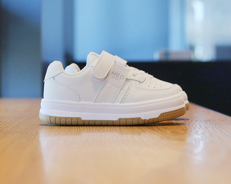 Children's White Sneakers Spring Autumn Girl's Sports Shoes Anti-Slip Lightweight Boy's Skateboarding Shoes Soft Soles Baby Casual Shoes Kids Shoes Boys' Shoes
