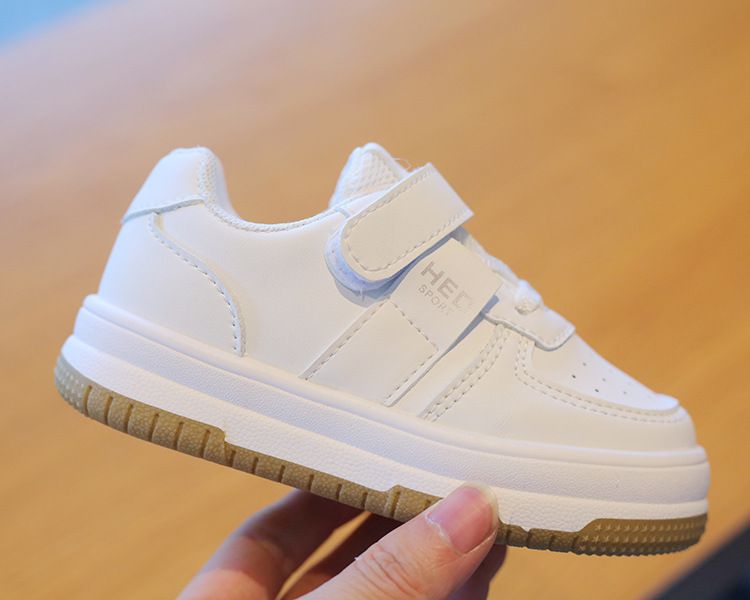 Children's White Sneakers Spring Autumn Girl's Sports Shoes Anti-Slip Lightweight Boy's Skateboarding Shoes Soft Soles Baby Casual Shoes Kids Shoes Boys' Shoes