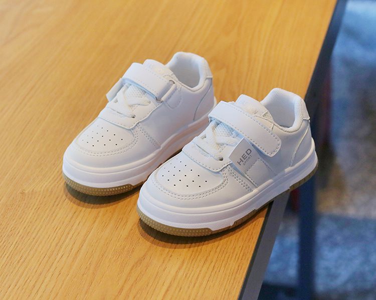 Children's White Sneakers Spring Autumn Girl's Sports Shoes Anti-Slip Lightweight Boy's Skateboarding Shoes Soft Soles Baby Casual Shoes Kids Shoes Boys' Shoes