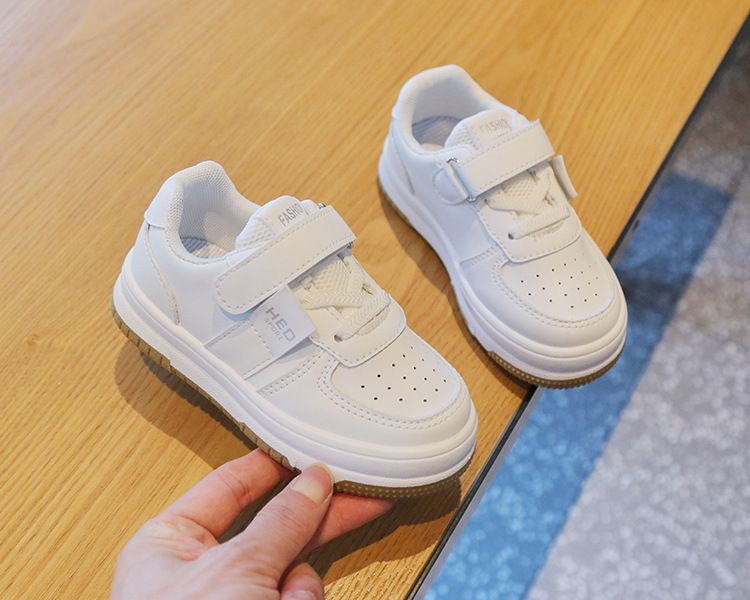 Children's White Sneakers Spring Autumn Girl's Sports Shoes Anti-Slip Lightweight Boy's Skateboarding Shoes Soft Soles Baby Casual Shoes Kids Shoes Boys' Shoes