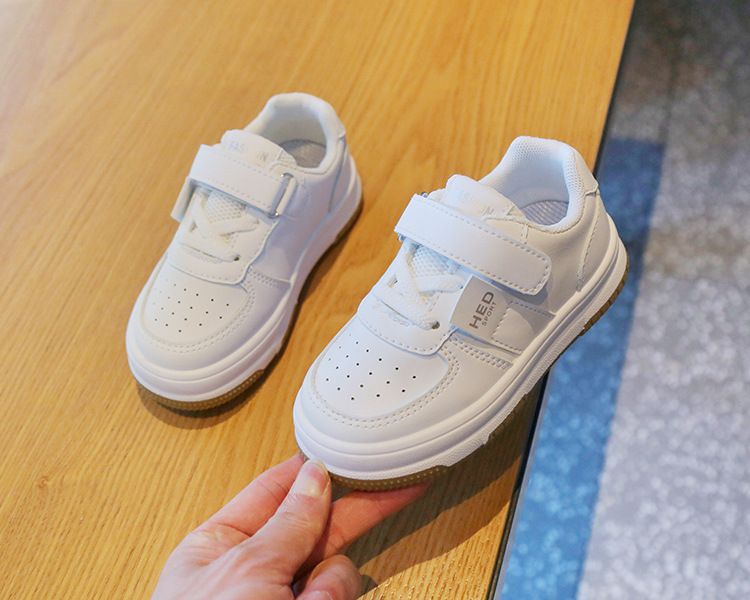 Children's White Sneakers Spring Autumn Girl's Sports Shoes Anti-Slip Lightweight Boy's Skateboarding Shoes Soft Soles Baby Casual Shoes Kids Shoes Boys' Shoes