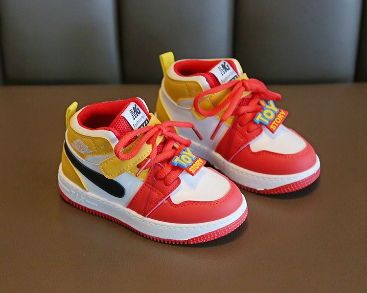 Children's Sports Shoes Spring Autumn Boys Casual Board Shoes High-Top Non-Slip Girls' Basketball Shoes Soft Sole Baby Shoes Kids Shoes Boys' Shoes Sneakers