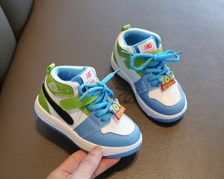 Children's Sports Shoes Spring Autumn Boys Casual Board Shoes High-Top Non-Slip Girls' Basketball Shoes Soft Sole Baby Shoes Kids Shoes Boys' Shoes Sneakers