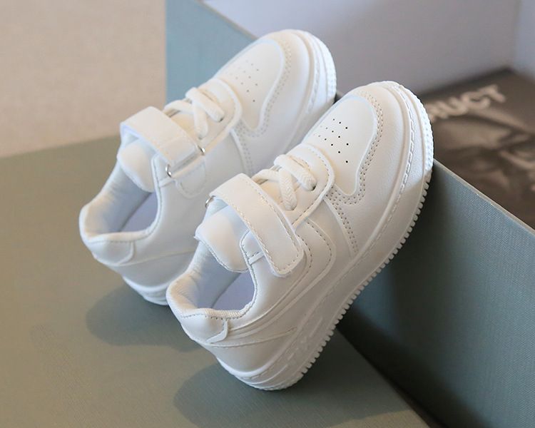 Children's White Sneakers Spring Autumn Boys' Sports Shoes School Lightweight Girls' Casual Board Shoes Soft Sole Baby Shoes Kids Shoes Boys' Shoes Sneakers