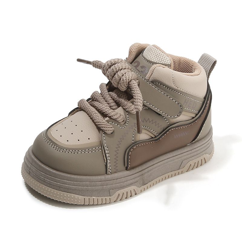 Children's Sports Shoes New Spring Autumn Boy Toddler Casual Board Shoes High-Top Girl Child Bread Shoes Soft Soles Kids Shoes Boys' Shoes Sneakers