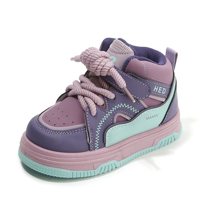 Children's Sports Shoes New Spring Autumn Boy Toddler Casual Board Shoes High-Top Girl Child Bread Shoes Soft Soles Kids Shoes Boys' Shoes Sneakers