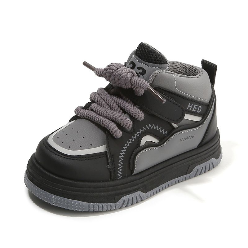 Children's Sports Shoes New Spring Autumn Boy Toddler Casual Board Shoes High-Top Girl Child Bread Shoes Soft Soles Kids Shoes Boys' Shoes Sneakers