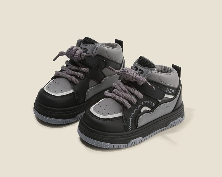 Children's Sports Shoes New Spring Autumn Boy Toddler Casual Board Shoes High-Top Girl Child Bread Shoes Soft Soles Kids Shoes Boys' Shoes Sneakers