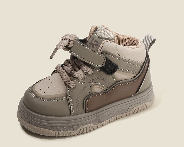 Children's Sports Shoes New Spring Autumn Boy Toddler Casual Board Shoes High-Top Girl Child Bread Shoes Soft Soles Kids Shoes Boys' Shoes Sneakers