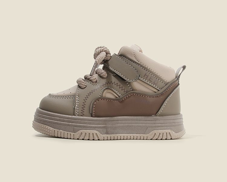 Children's Sports Shoes New Spring Autumn Boy Toddler Casual Board Shoes High-Top Girl Child Bread Shoes Soft Soles Kids Shoes Boys' Shoes Sneakers