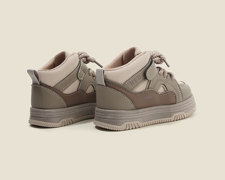 Children's Sports Shoes New Spring Autumn Boy Toddler Casual Board Shoes High-Top Girl Child Bread Shoes Soft Soles Kids Shoes Boys' Shoes Sneakers