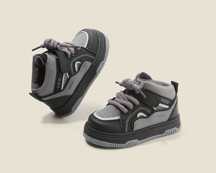 Children's Sports Shoes New Spring Autumn Boy Toddler Casual Board Shoes High-Top Girl Child Bread Shoes Soft Soles Kids Shoes Boys' Shoes Sneakers