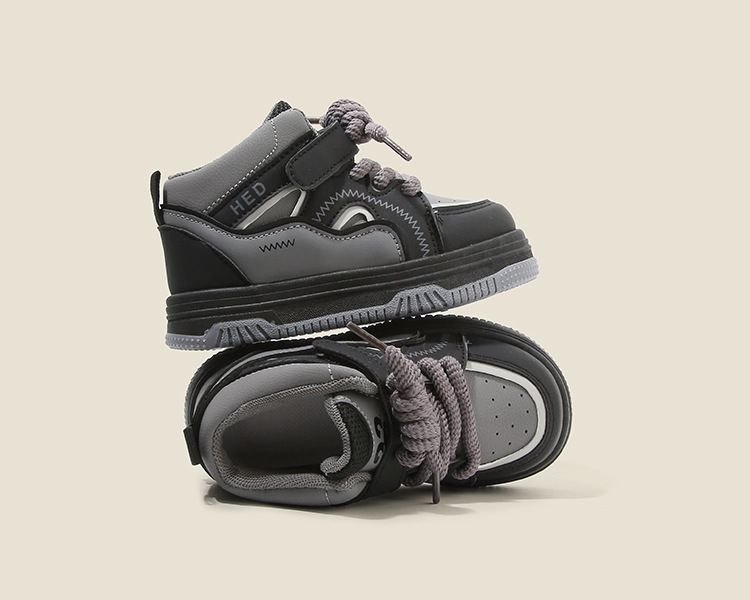 Children's Sports Shoes New Spring Autumn Boy Toddler Casual Board Shoes High-Top Girl Child Bread Shoes Soft Soles Kids Shoes Boys' Shoes Sneakers