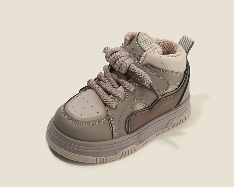 Children's Sports Shoes New Spring Autumn Boy Toddler Casual Board Shoes High-Top Girl Child Bread Shoes Soft Soles Kids Shoes Boys' Shoes Sneakers