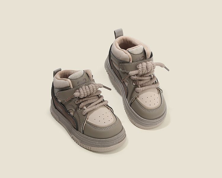 Children's Sports Shoes New Spring Autumn Boy Toddler Casual Board Shoes High-Top Girl Child Bread Shoes Soft Soles Kids Shoes Boys' Shoes Sneakers