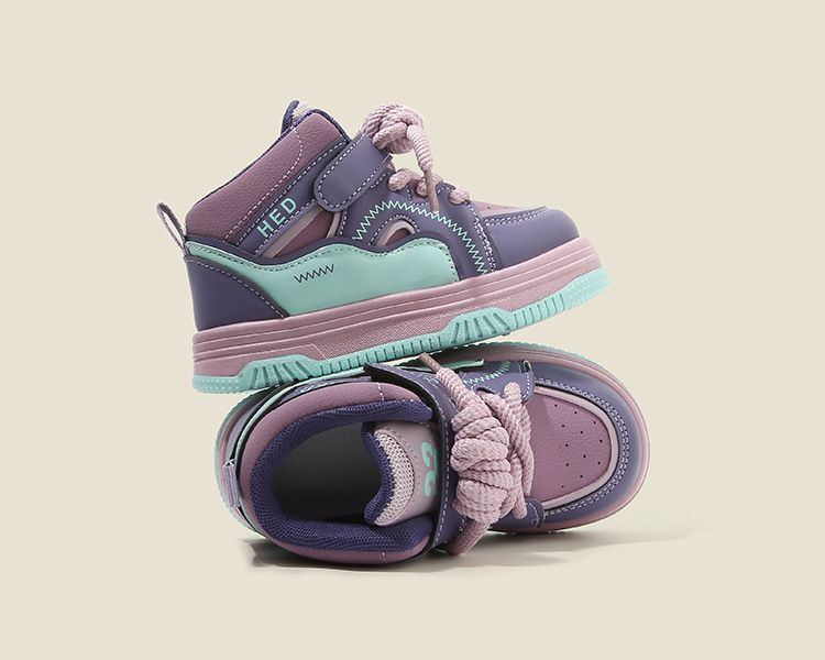 Children's Sports Shoes New Spring Autumn Boy Toddler Casual Board Shoes High-Top Girl Child Bread Shoes Soft Soles Kids Shoes Boys' Shoes Sneakers