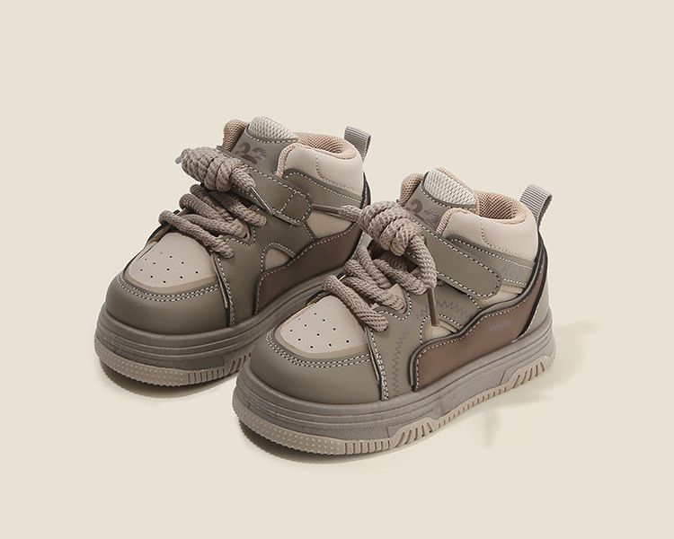 Children's Sports Shoes New Spring Autumn Boy Toddler Casual Board Shoes High-Top Girl Child Bread Shoes Soft Soles Kids Shoes Boys' Shoes Sneakers