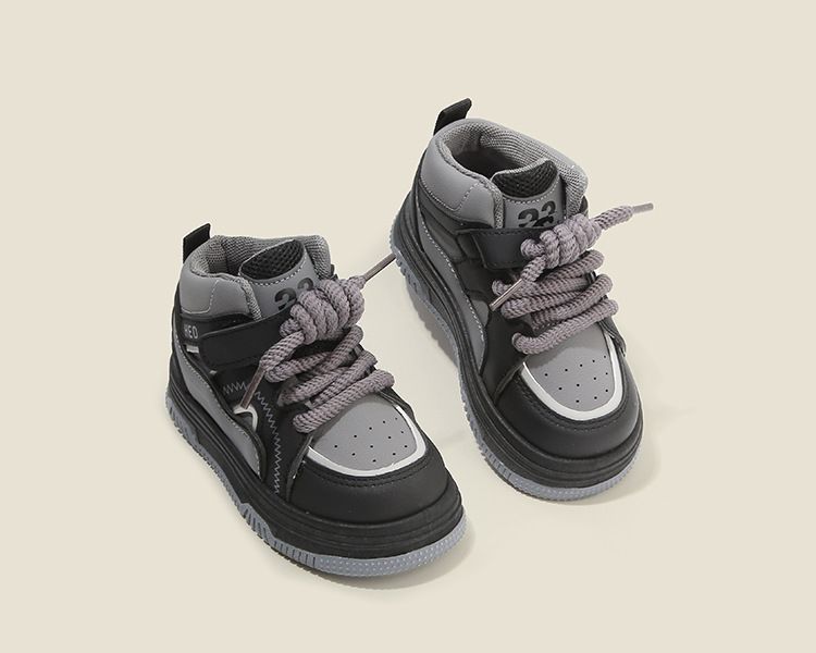 Children's Sports Shoes New Spring Autumn Boy Toddler Casual Board Shoes High-Top Girl Child Bread Shoes Soft Soles Kids Shoes Boys' Shoes Sneakers