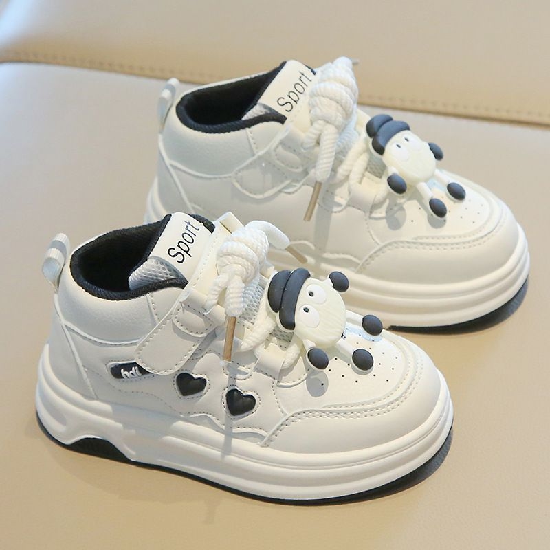 Children's Sports Shoes Spring Autumn Girl's Sneakers Cartoon High-Top Boys' Casual Board Shoes Soft Sole Baby Footwear Kids Shoes Boys' Shoes
