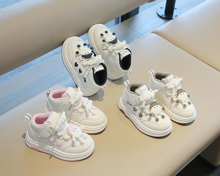 Children's Sports Shoes Spring Autumn Girl's Sneakers Cartoon High-Top Boys' Casual Board Shoes Soft Sole Baby Footwear Kids Shoes Boys' Shoes