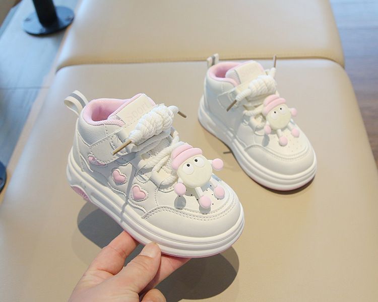 Children's Sports Shoes Spring Autumn Girl's Sneakers Cartoon High-Top Boys' Casual Board Shoes Soft Sole Baby Footwear Kids Shoes Boys' Shoes