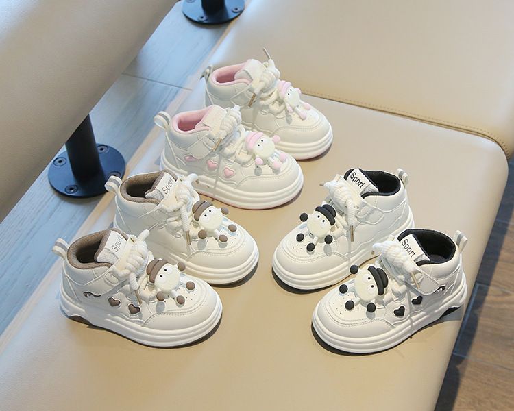 Children's Sports Shoes Spring Autumn Girl's Sneakers Cartoon High-Top Boys' Casual Board Shoes Soft Sole Baby Footwear Kids Shoes Boys' Shoes