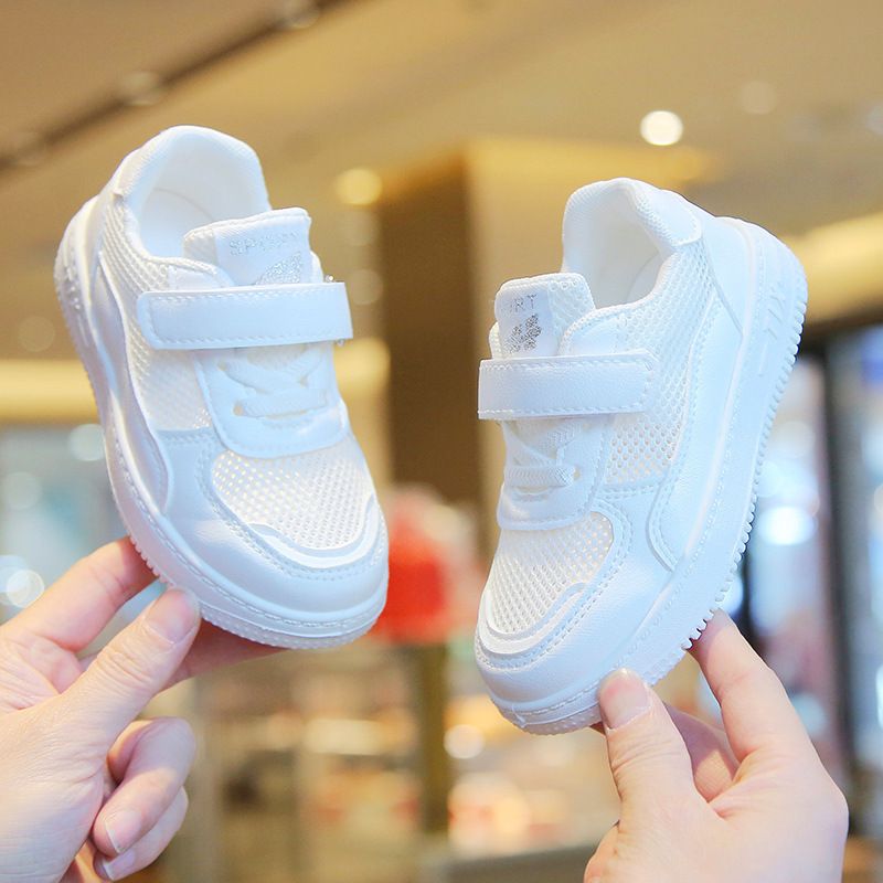Children's White Sneakers Hollow-Out Summer Style Unisex Kids' Athletic Shoes Breathable Casual Mesh Board Shoes Baby Shoes Kids Shoes Boys' Shoes Sandals