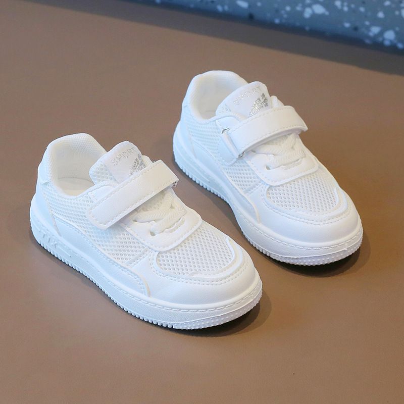 Children's White Sneakers Hollow-Out Summer Style Unisex Kids' Athletic Shoes Breathable Casual Mesh Board Shoes Baby Shoes Kids Shoes Boys' Shoes Sandals