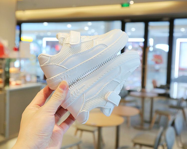 Children's White Sneakers Hollow-Out Summer Style Unisex Kids' Athletic Shoes Breathable Casual Mesh Board Shoes Baby Shoes Kids Shoes Boys' Shoes Sandals