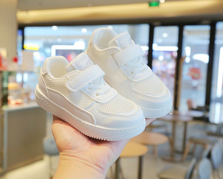 Children's White Sneakers Hollow-Out Summer Style Unisex Kids' Athletic Shoes Breathable Casual Mesh Board Shoes Baby Shoes Kids Shoes Boys' Shoes Sandals