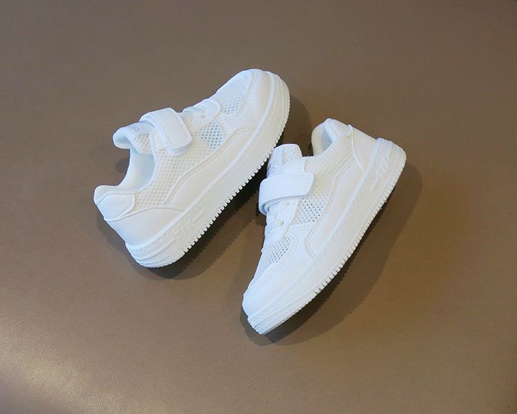Children's White Sneakers Hollow-Out Summer Style Unisex Kids' Athletic Shoes Breathable Casual Mesh Board Shoes Baby Shoes Kids Shoes Boys' Shoes Sandals