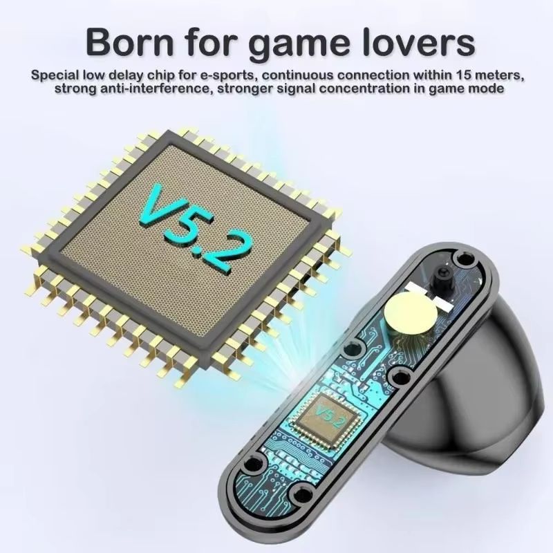 K80 Bluetooth Earphone Led Display Sport Waterproof Noise Reduction Stereo Touch Control Earbuds TWS Wireless Gaming Headset