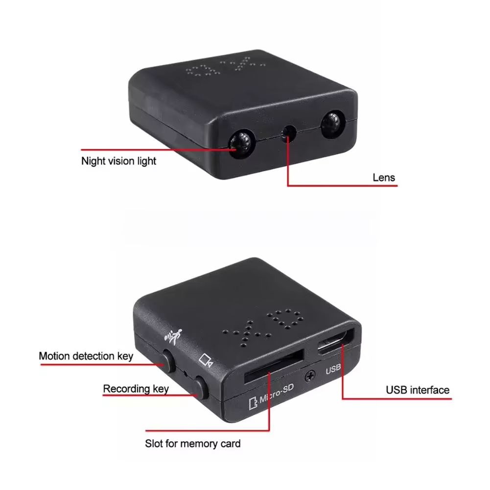 Mini Camera 1920x1080P Home Security Camcorder Infrared Night Vision Motion Detection Support TF Card Up To 32G