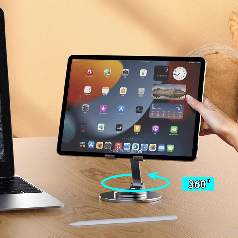 New 360° Rotate Metal Desk Mobile Phone Holder Stand For iPhone Xiaomi iPad Adjustable Desktop Tablet Table Cell Phone Stand