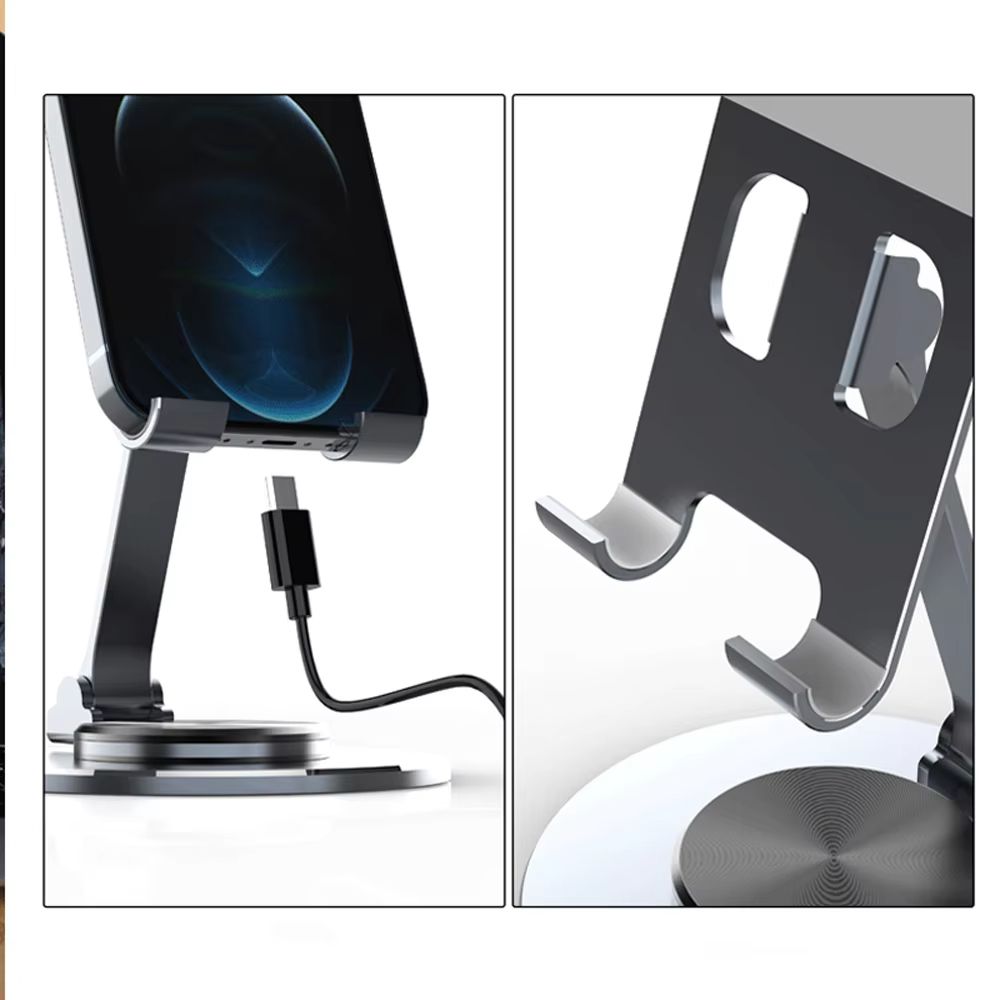 New 360° Rotate Metal Desk Mobile Phone Holder Stand For iPhone Xiaomi iPad Adjustable Desktop Tablet Table Cell Phone Stand
