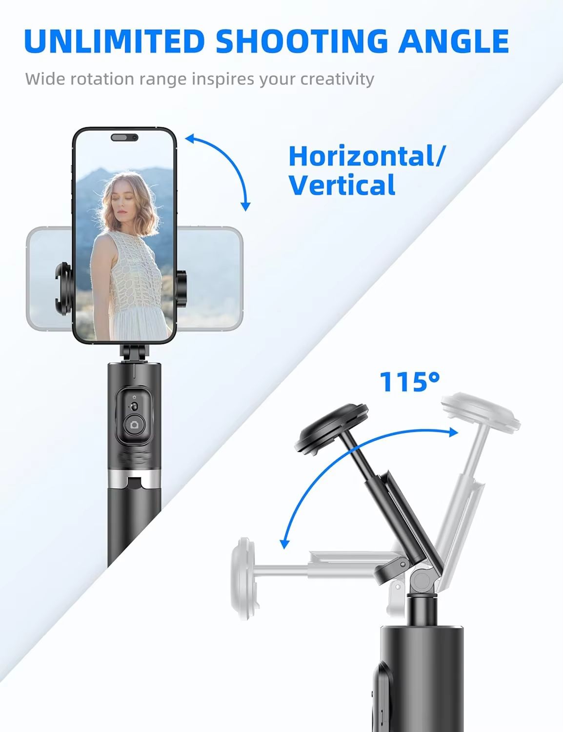Selfieshow Selfie Stick with Wireless Bluetooth Remote Portable 72 Inch Aluminum Alloy Phone Tripod for iOS Android Cellphone