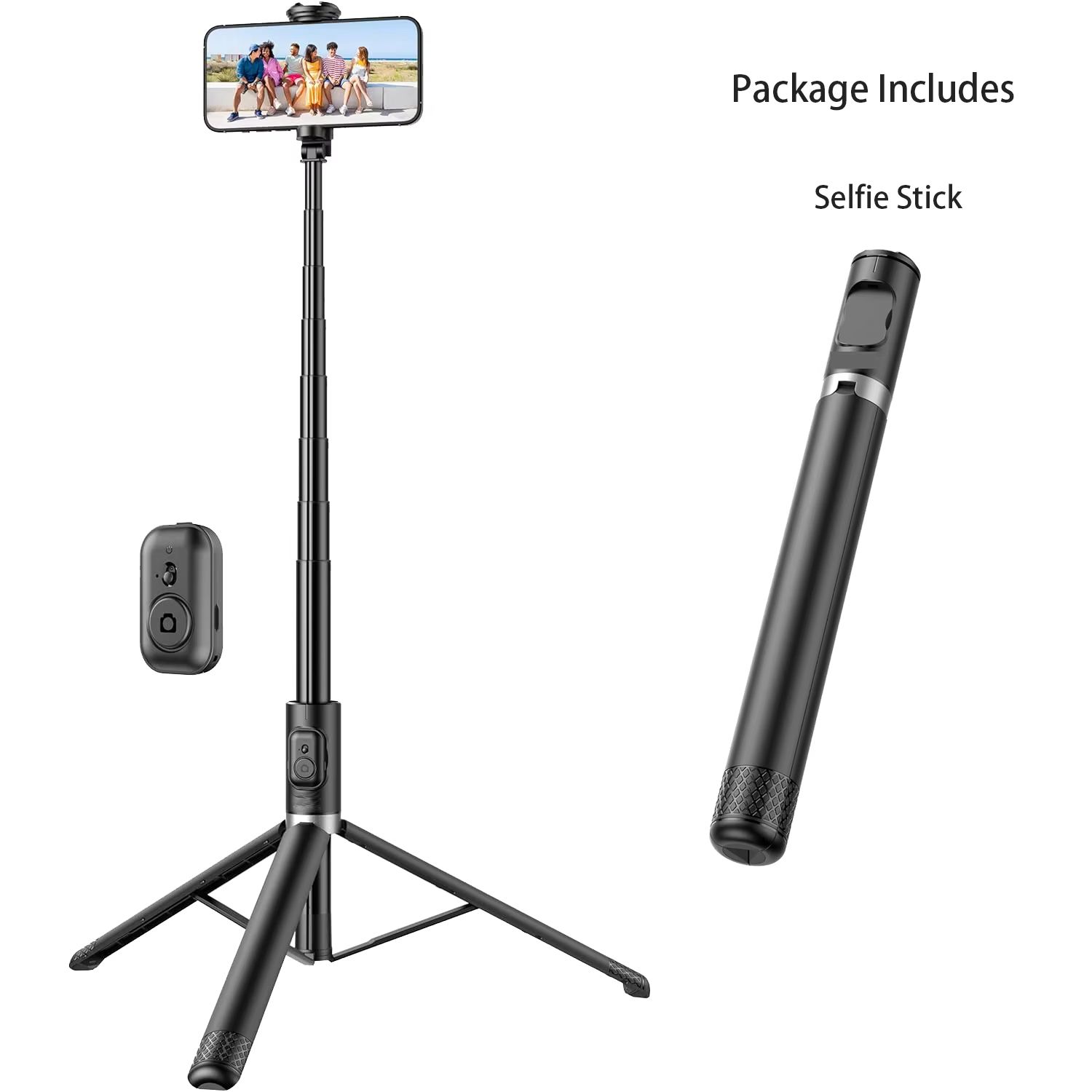 Selfieshow Selfie Stick with Wireless Bluetooth Remote Portable 72 Inch Aluminum Alloy Phone Tripod for iOS Android Cellphone