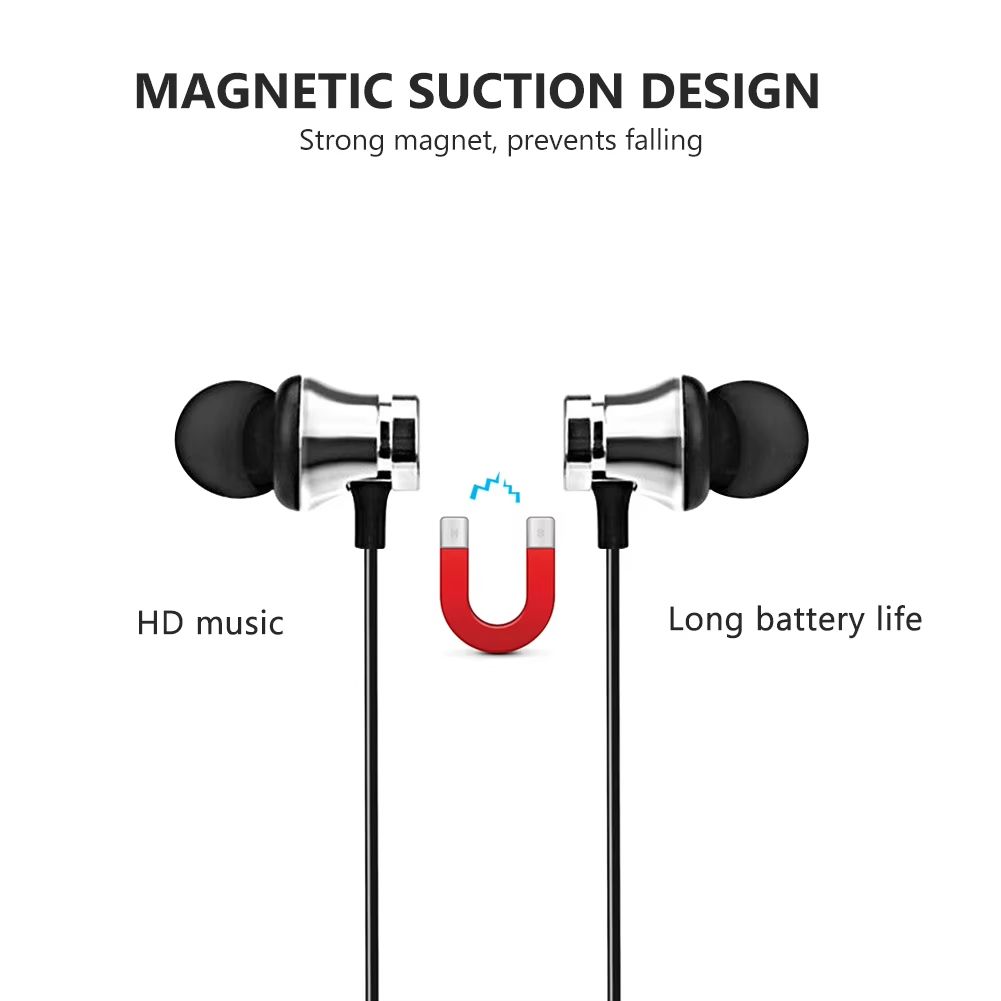 Magnetic Wireless bluetooth-compatible Earphones Running Music Headset Neckband Sports Earbuds With Mic For All Smart Phones