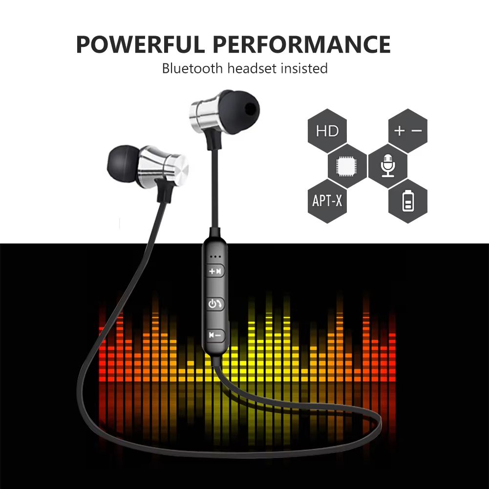 Magnetic Wireless bluetooth-compatible Earphones Running Music Headset Neckband Sports Earbuds With Mic For All Smart Phones