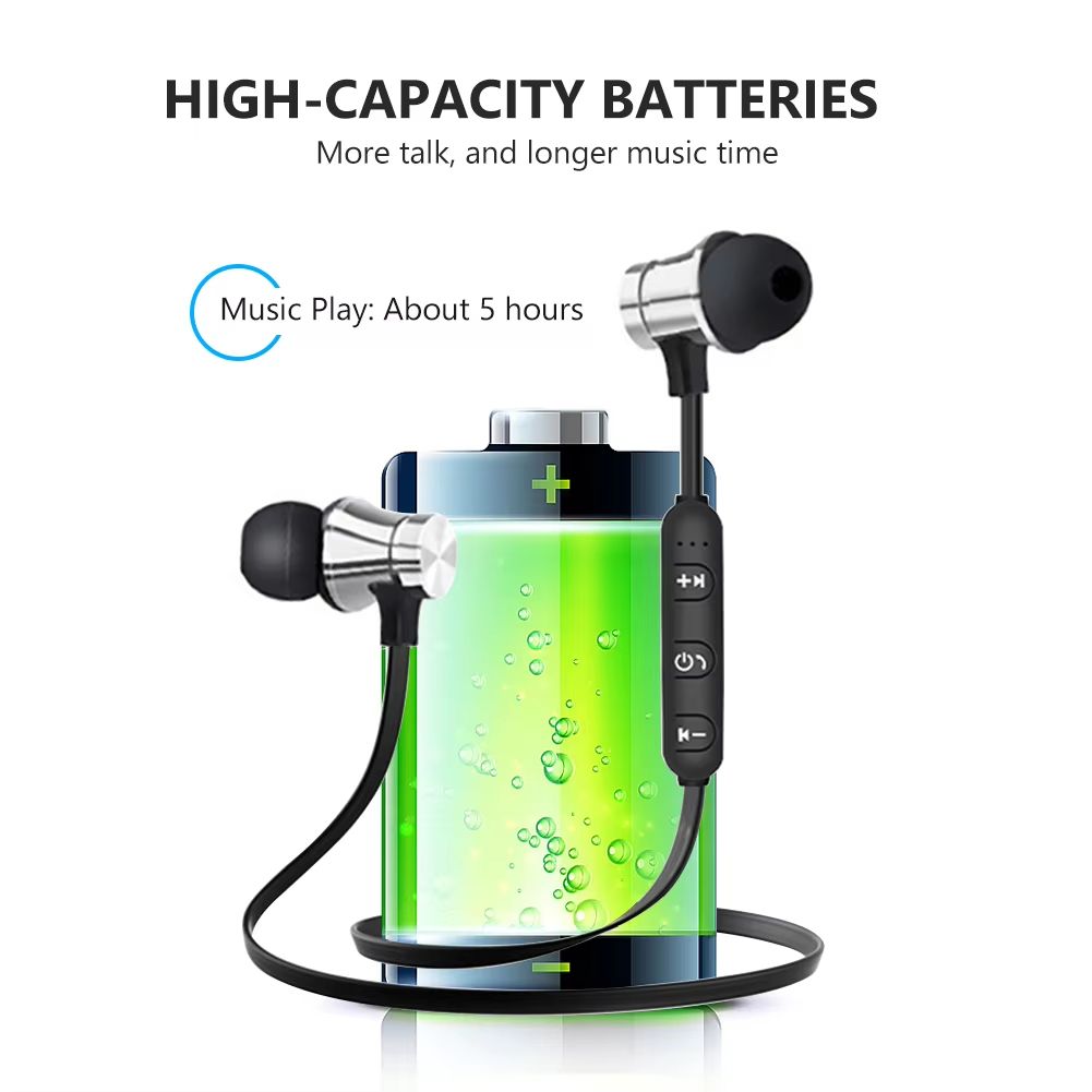 Magnetic Wireless bluetooth-compatible Earphones Running Music Headset Neckband Sports Earbuds With Mic For All Smart Phones