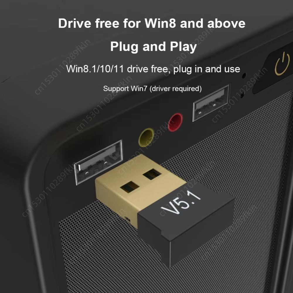 USB Bluetooth5.1Adapter Wireless Dongle Adapters Support Computer Laptop For Windows 11/10/8.1 Audio Transmitters