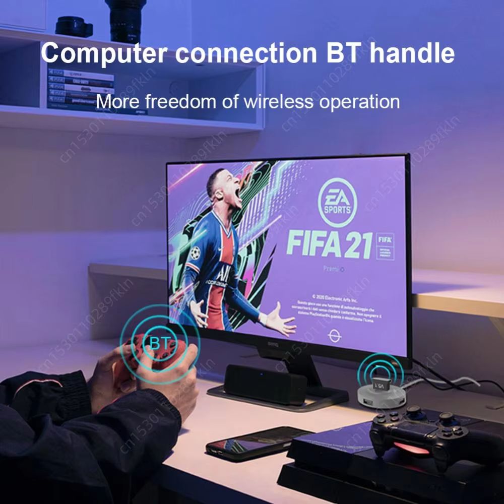 USB Bluetooth5.1Adapter Wireless Dongle Adapters Support Computer Laptop For Windows 11/10/8.1 Audio Transmitters