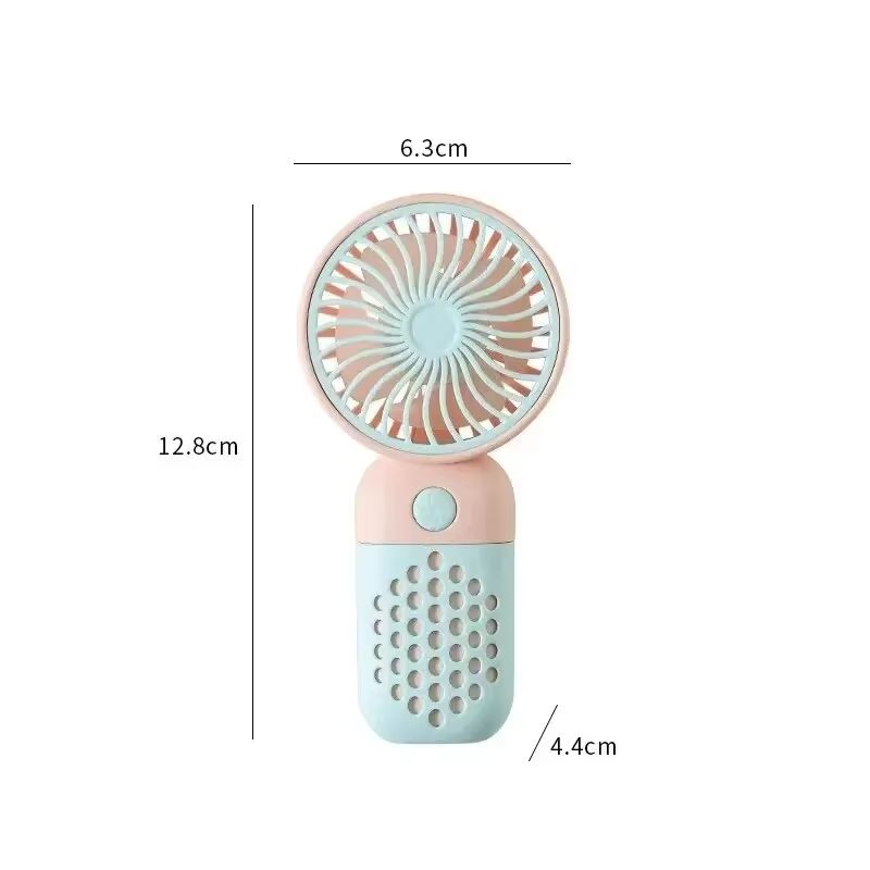 New Handheld Charging Fan Cartoon Cute Small Student Charging Small Fan Portable Mini USB Fan Mini Pocket