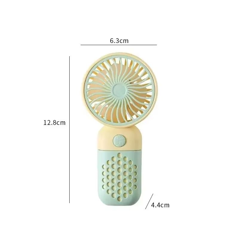 New Handheld Charging Fan Cartoon Cute Small Student Charging Small Fan Portable Mini USB Fan Mini Pocket