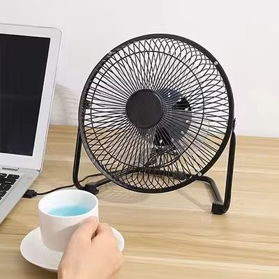 Portable and Convenient 4-inch USB Mini Fan Iron Art Small Fan Office Computer Electric Fan